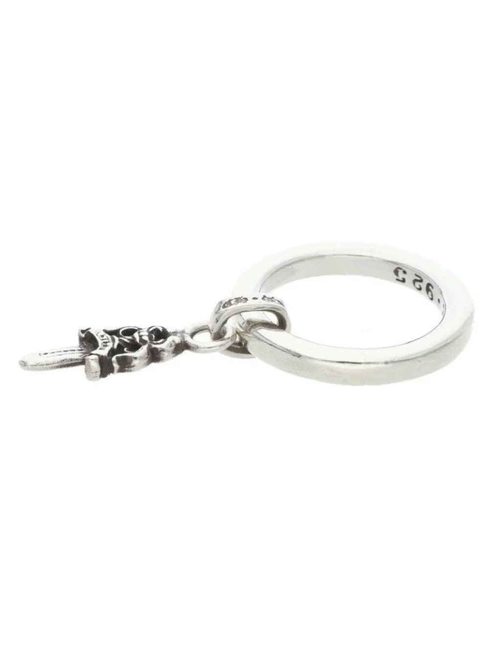 Chrome Hearts Ntfl Dagger Motif Silver Ring